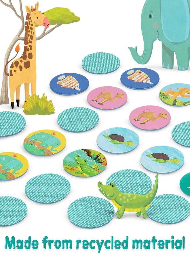 boppi Pairs Memory Game/Matching Game for Toddlers - Engaging Educational/Montessori Memory Matching Game for Kids Age 3 and Up - Wildlife - Image 4