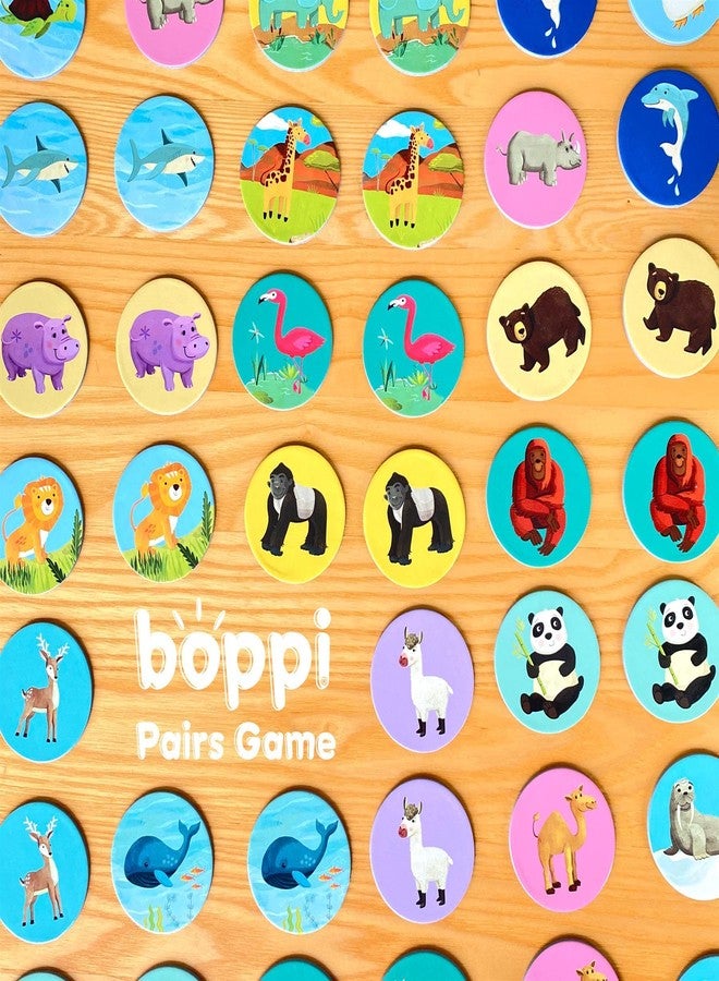 boppi Pairs Memory Game/Matching Game for Toddlers - Engaging Educational/Montessori Memory Matching Game for Kids Age 3 and Up - Wildlife - Image 5