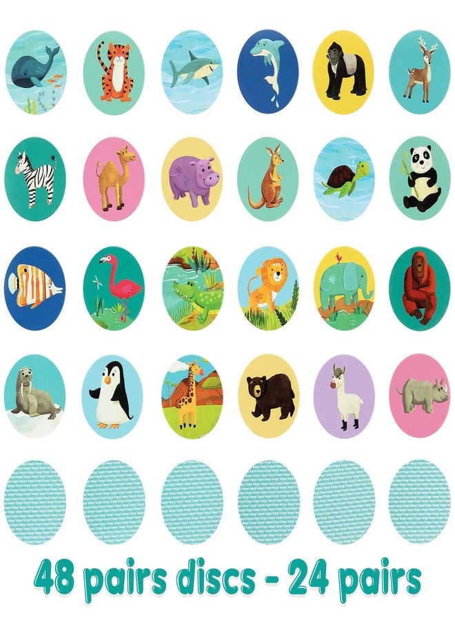 boppi Pairs Memory Game/Matching Game for Toddlers - Engaging Educational/Montessori Memory Matching Game for Kids Age 3 and Up - Wildlife - Image 3