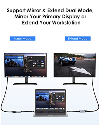 LENTION USB C to VGA Adapter,Type C to VGA Monitor Converter Compatible 2023-2016 MacBook Pro 13/15/16,New iPad/Surface/Mac Air,Surface,iPad,Chromebook,Dell XPS,Phone,More(CU606,Gray) - Image 4