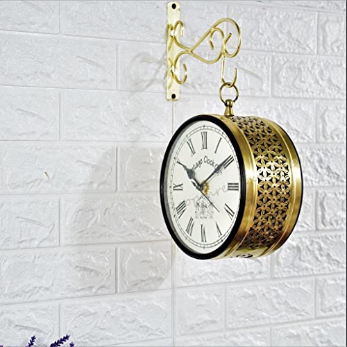 Vintage Clock Handcrafted Double Side Wall Clock 1 Year Warranty / 65560-8-FHR - Image 5