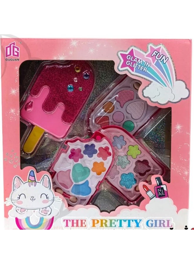 Beautiful Funny Cute Modeling Cosmetics Make up Box Set Fashion Kit Toy Makeup for Kids Girl Baby - Image 2