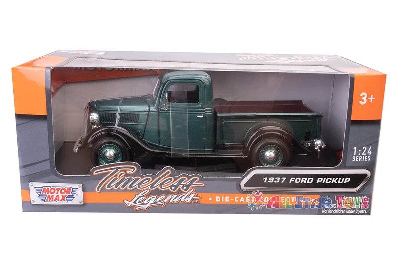 Motormax 1937 Ford Pickup Truck Green 1:24 Diecast Car - Image 2
