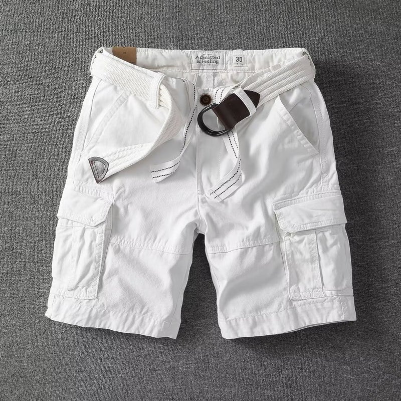 Summer Japanese Army Green Cargo Shorts for Men Army Green  - Image 3