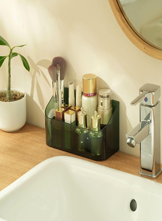 SUNFICON 2 Pack Makeup Trays Organizers Holders Cosmetic Display Cases Tabletop Desktop Vanity Countertop Bathroom Wall Cabinet Medicine Storage Boxes for Womens Ladies Girls Crystal Clear - Image 4