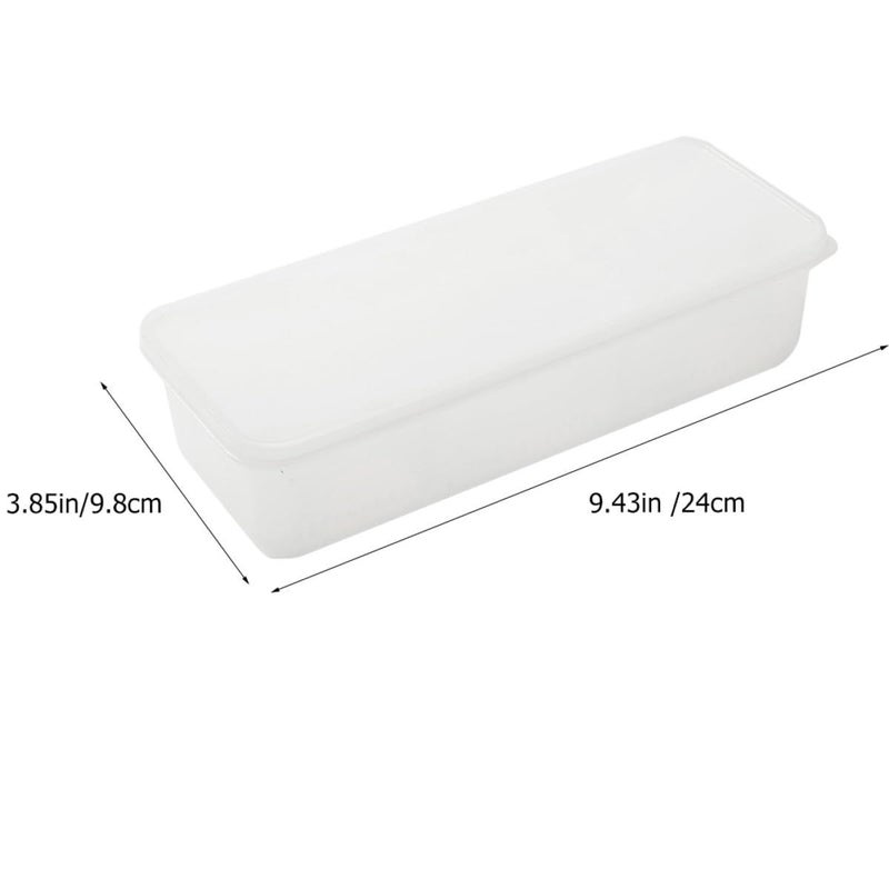 2Pcs Frosted Plastic Food Storage Containers with Lids and Dividers for Fridge Freezer Organizer - Image 3