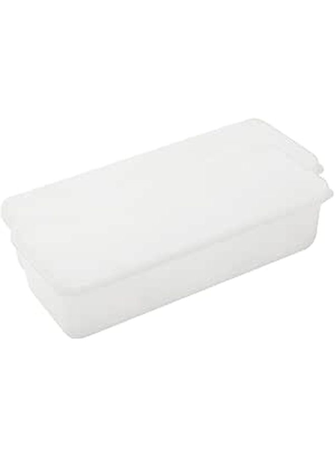 2Pcs Frosted Plastic Food Storage Containers with Lids and Dividers for Fridge Freezer Organizer - Image 1