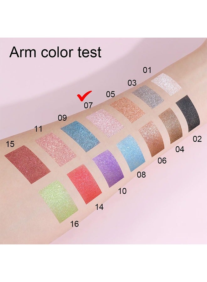 QIAOYAN Single Pink Matte Shimmer Eyeshadow,Bright High Pigment Intense Monochrome Eye Shadow,Comes With Eyeshadow Brush and Mirror,24 Hour Eye Makeup Longwear Waterproof,Blendable#07 - Image 4