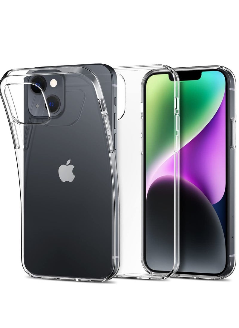 iPhone 14 Plus Case, iPhone 14 Plus Case Clear, Aeska Ultra [Slim Thin] Flexible Clear TPU Scratch Resistant Gel Rubber Soft Silicone Protective Case Cover for iPhone 14 Plus (Clear)
