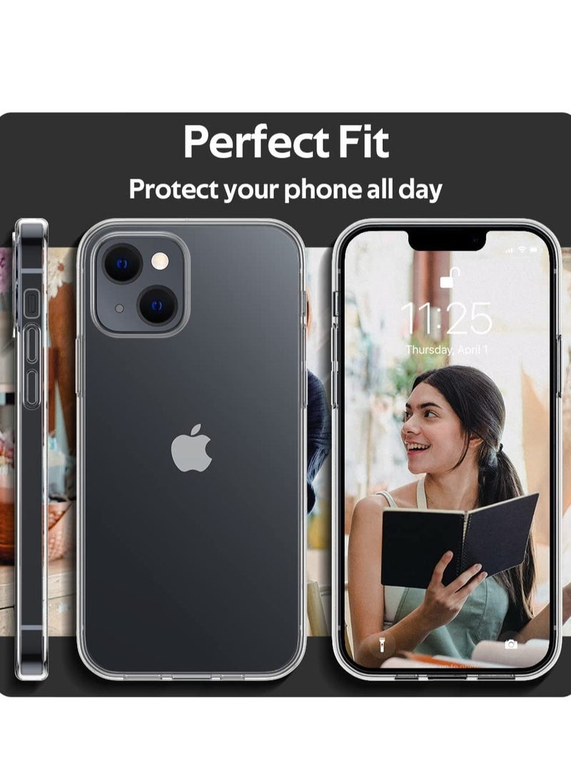 iPhone 14 Plus Case, iPhone 14 Plus Case Clear, Aeska Ultra [Slim Thin] Flexible Clear TPU Scratch Resistant Gel Rubber Soft Silicone Protective Case Cover for iPhone 14 Plus (Clear)