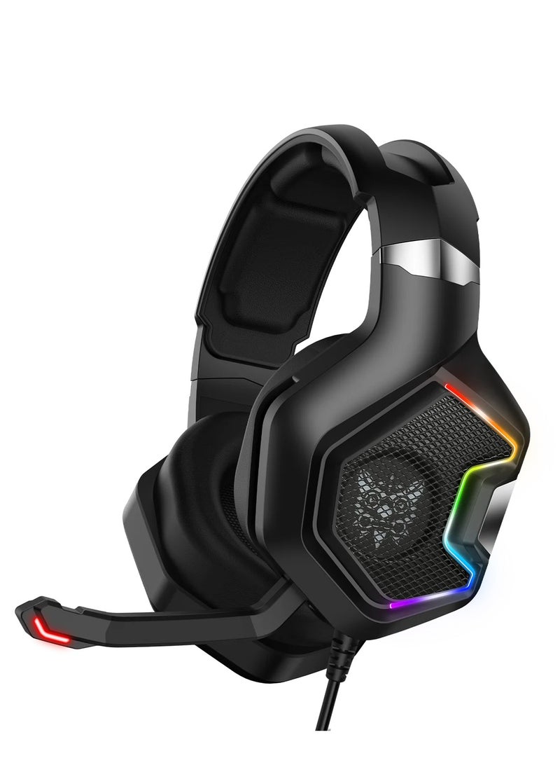 أونيكوما سماعة رأس سلكية للألعاب K10 Pro مع ميكروفون - Image 1