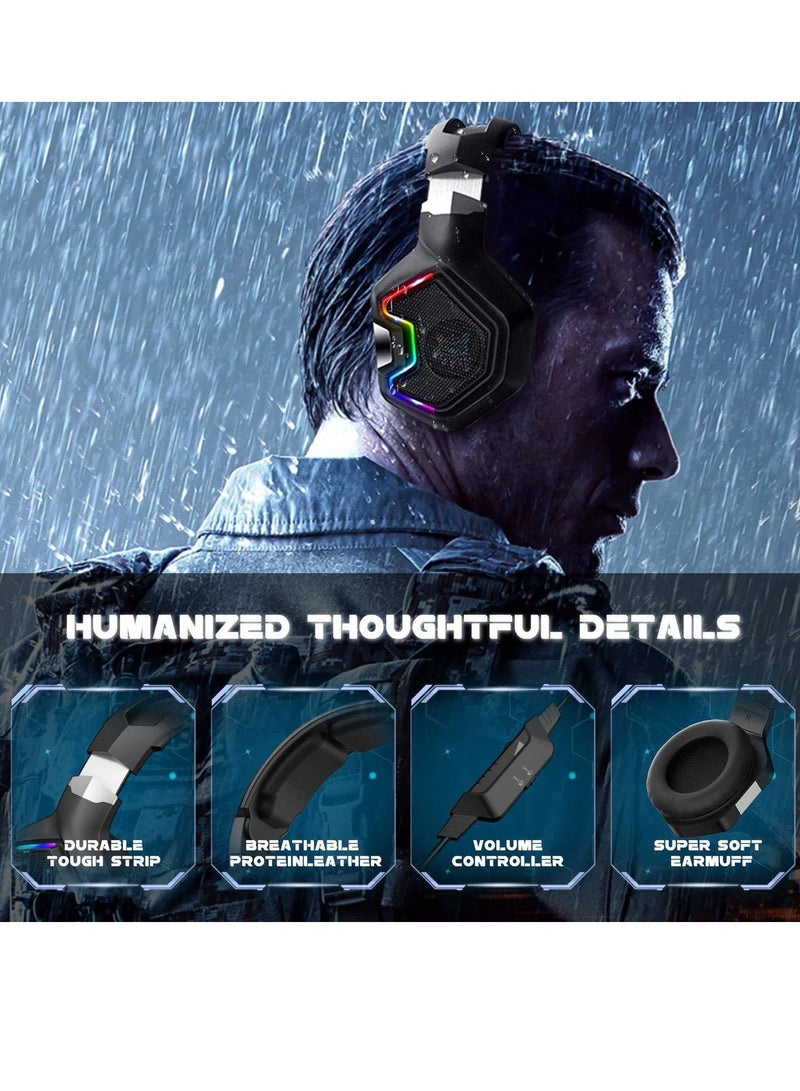 أونيكوما سماعة رأس سلكية للألعاب K10 Pro مع ميكروفون - Image 4