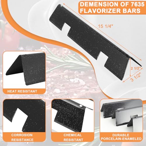 PETKAO 7635 Flavorizer Bars for Weber GS4 Spirit 2 Parts Replacement for Weber Spirit II & I E210 S210 E215 E220 S220 Grill, for Weber GS4 Grill Parts 67045 69796, Webber Parts 15.3" Bars,Porcelain-enameled - Image 4