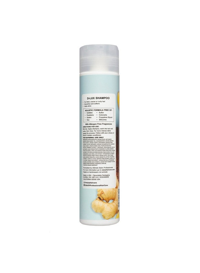 ENJOY Njoy Holistic Dlux Shampoo Ph 4.05.0 For All Hair Types Shampoo For Color Treated Hair Shampoo For Men And Women Curly Hair Shampoo 10 Oz.  - Image 3