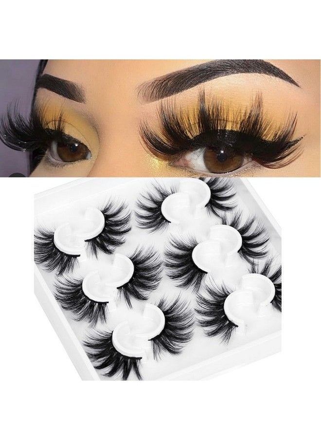 Miss Kiss 6 Pairs Lashes Fluffy Lash Natural Look False Eye Lash Faux Mink Fake eyelashes 3D Lightweight 25MM Cross Style Wispy Pack Soft for Cat Eye Makeup Women Reusable by Miss Kiss  - Image 2
