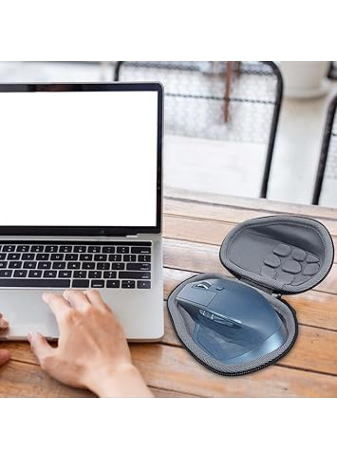 حافظة ماوس لاسلكية، حافظة حماية صلبة للسفر، شنطة تخزين متوافقة مع لوجيتيك ام اكس ماستر 3 / 3 اس / ماستر 2 اس / ام اكس ماستر (حافظة سوداء + رمادي داخلي) - Image 3