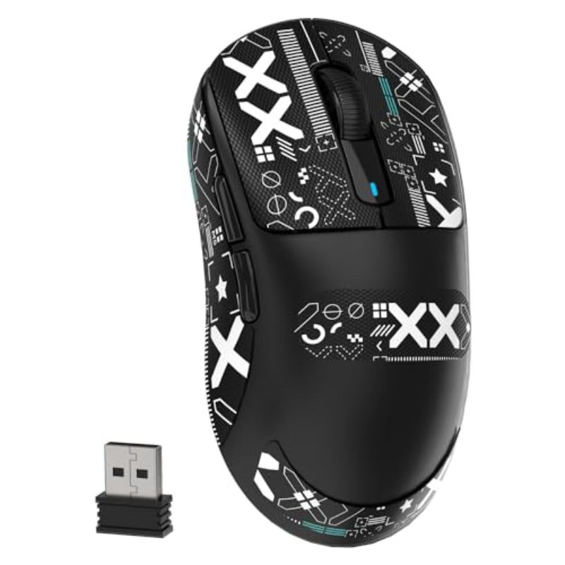 Attack Shark X3 Wireless Gaming Mouse 49g Ultralight PixArt PAW3395 26000 DPI Bluetooth 2.4Ghz Wired Tri-Mode 200Hrs Rechargeable Battery Kailh GM8.0 Switch for MAC Win - BlackTape - Image 1