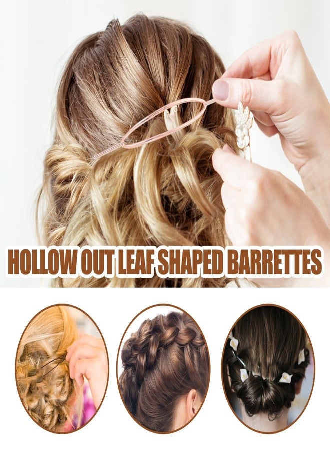POPETPOP French Hair Bun Clip - Minimalist Bun Pins With Stick, Slide Ponytail Barrette, Oval Holder, Hairpin Cuff Accessories for Women Girls - Image 3