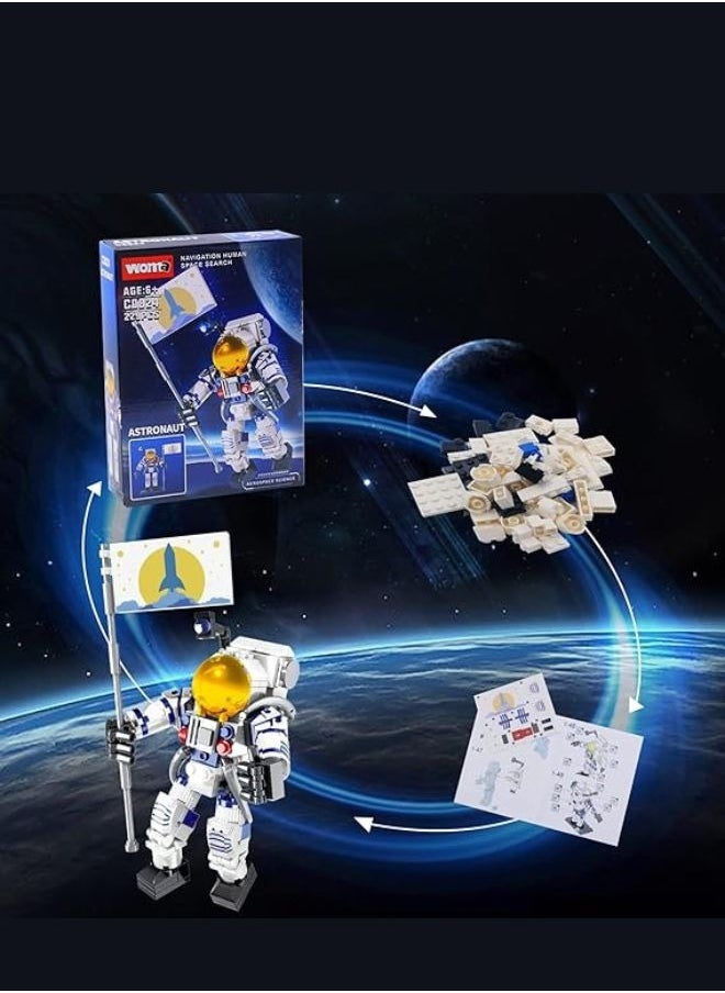 Generic - Space Explorer Robot Figures Building Blocks Characters Building Block Sets for Kids Character Blocks for Girls Girls Building Blocks Kids Building Blocks Assembly Toys Boys Toys Girls Block Games Creative Building Toys for Kids Character Play Figures Construction Blocks Imaginative Building Toys for Girls Building Toys for Kids and Unique Doll Characters - Image 1