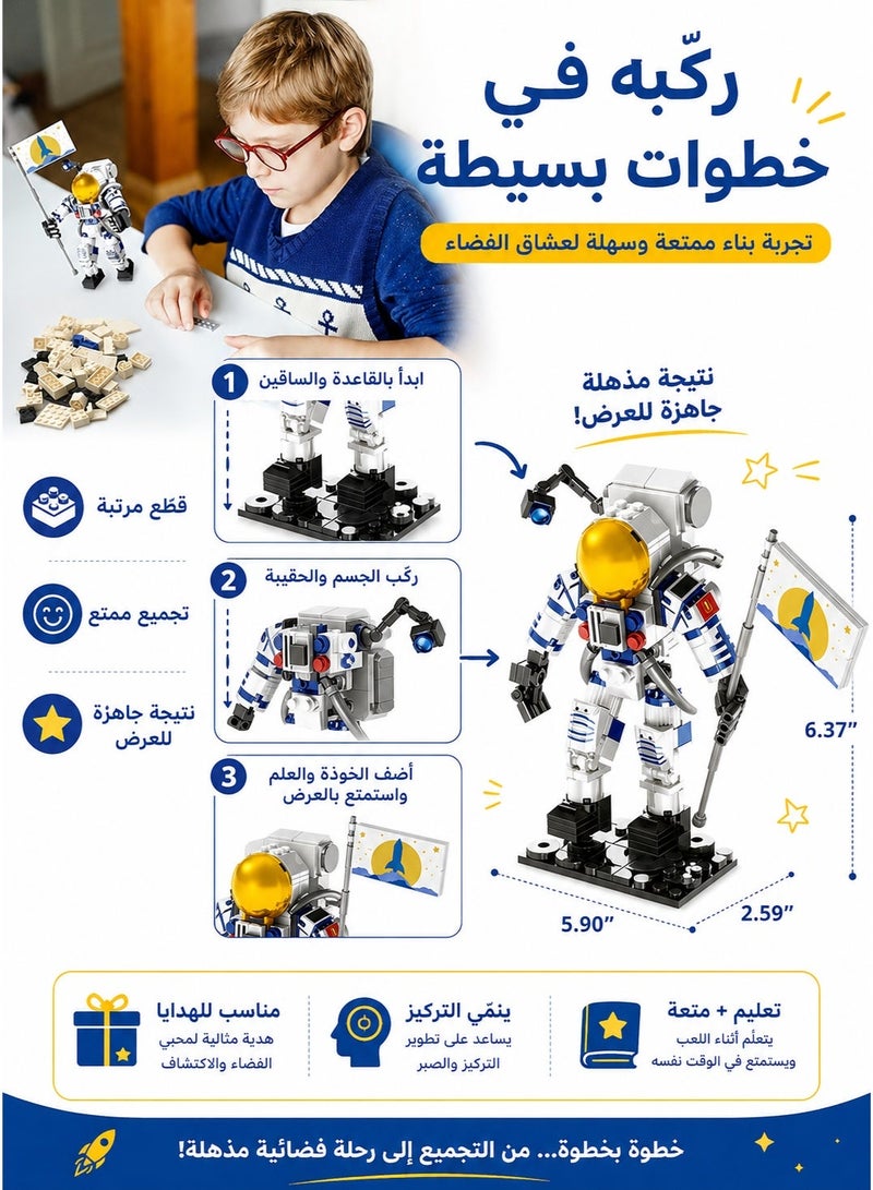 Space Explorer Robot Figures Building Blocks Characters Building Block Sets for Kids Character Blocks for Girls Girls Building Blocks Kids Building Blocks Assembly Toys Boys Toys Girls Block Games Creative Building Toys for Kids Character Play Figures Construction Blocks Imaginative Building Toys for Girls Building Toys for Kids and Unique Doll Characters - Image 3