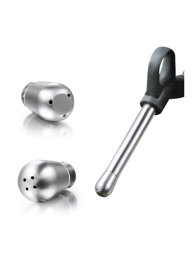 NIBEMINENT Coffee Maker Steam N3&4 Hole Nozzle, 304 Stainless Steel Wand Milk Foam Spout with Multiple Holes Tip for Breville 8 Series Espresso Machine Part Replacement - Image 1