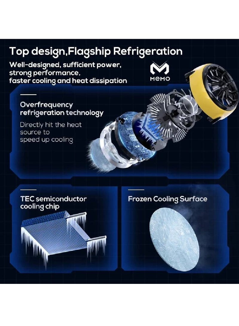 CXO4 Mobile Phone Cooler Cooling Fan Radiator With Colourful Lights,Semiconductor Mobile Phone Cooling Wired Radiator  - Image 3