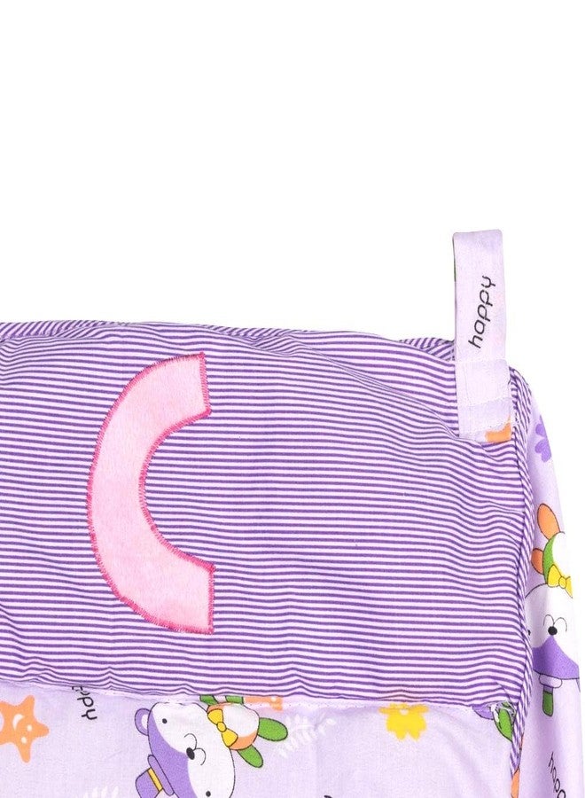 Dazzlia Dazzle Born Baby Khoya Cradle Cloth Only | Premium Cotton Baby Zoli for Ghodiyu, Jhula & Palna | Hanging Swing Hammock with Quilted Sponge Base & Integrated Protective Zipper Mosquito Net (Purple) - Image 5