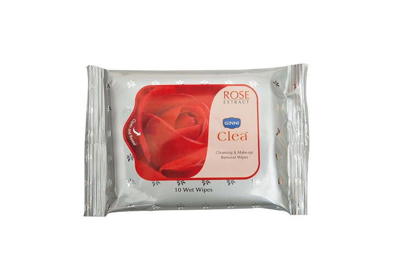 GINNI مناديل جيني كليا المنعشة المبللة بالألوفيرا عبوة 30 قطعة عبوة روز ليمون مضادة لحب الشباب 10 قطع - Image 5