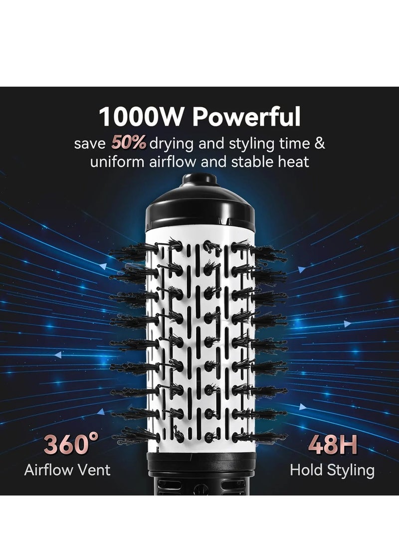 موهير فرشاة تجفيف الشعر الاحترافية للنساء والفتيات بقوة 1200 واط، تجفف وتحافظ على رطوبة الشعر وتقلل وقت التصفيف. فرشاة MO-7153 ذات تصميم أنيق لسهولة الاستخدام في المنزل أو كمصفف شعر. أداء سريع لتصفيف الشعر الناعم والمجعد. - Image 5