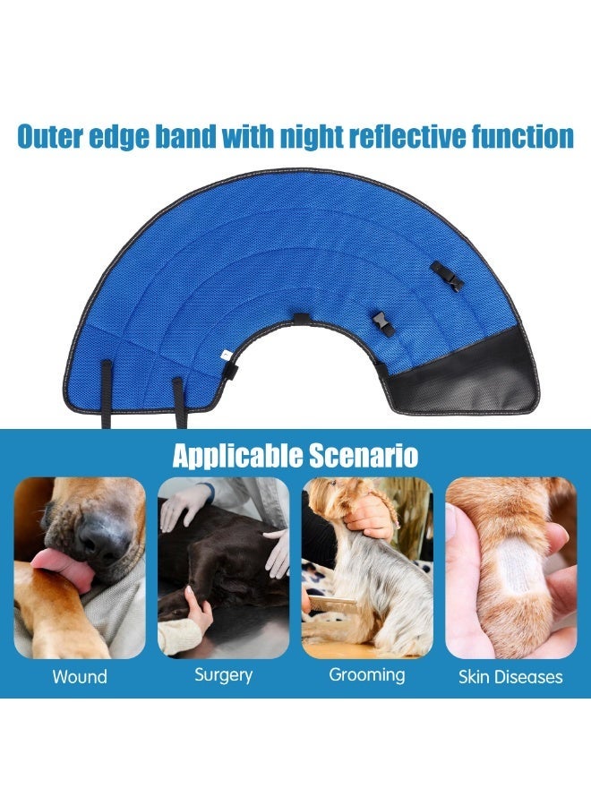 Cone Collar, Soft Recovery Collar, Adjustable for Medium Large Dogs (M), Blue+Green - Image 4