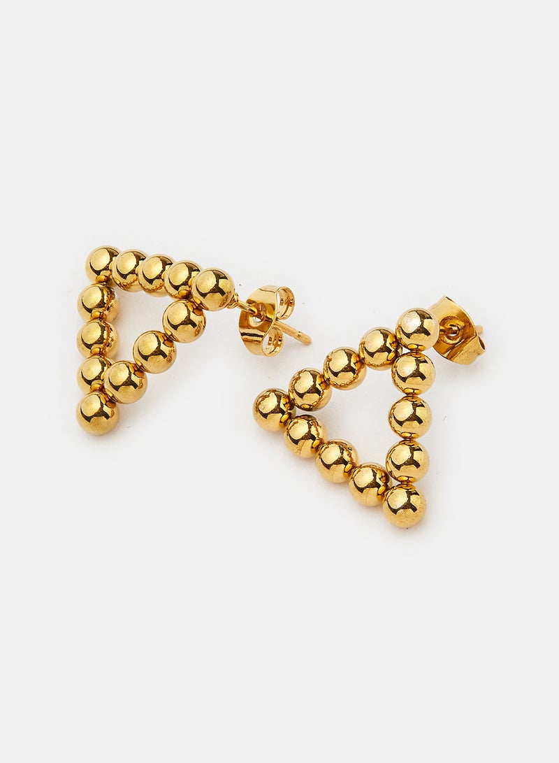 Triangle Dotted Earrings - Image 3