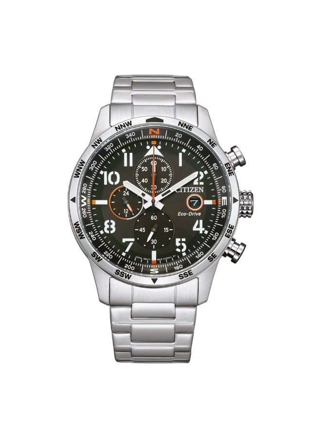 سيتيزن Eco-Drive Chronograph Men’s Watch CA0790-83E, 43 mm Black Dial, Stainless Steel Case & Bracelet, 100 m WR - Image 1