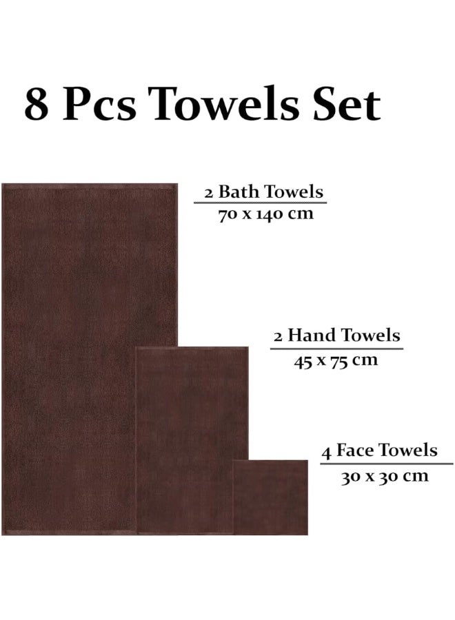 Topify Premium Bath Towels Set Pack of 8  - Image 3