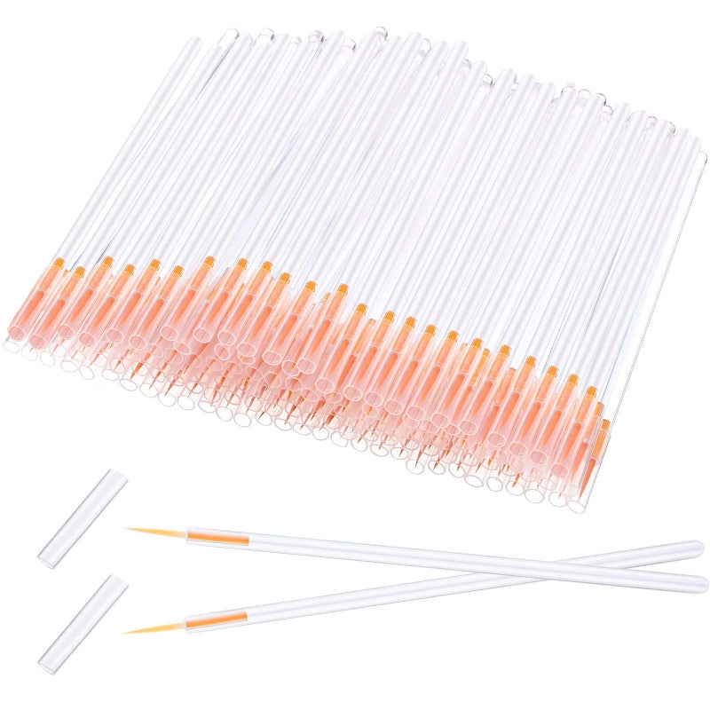 eBoot 100 Pack Disposable Eyeliner Brush Applicator Cosmetic Eye Wands Makeup Tool Clear