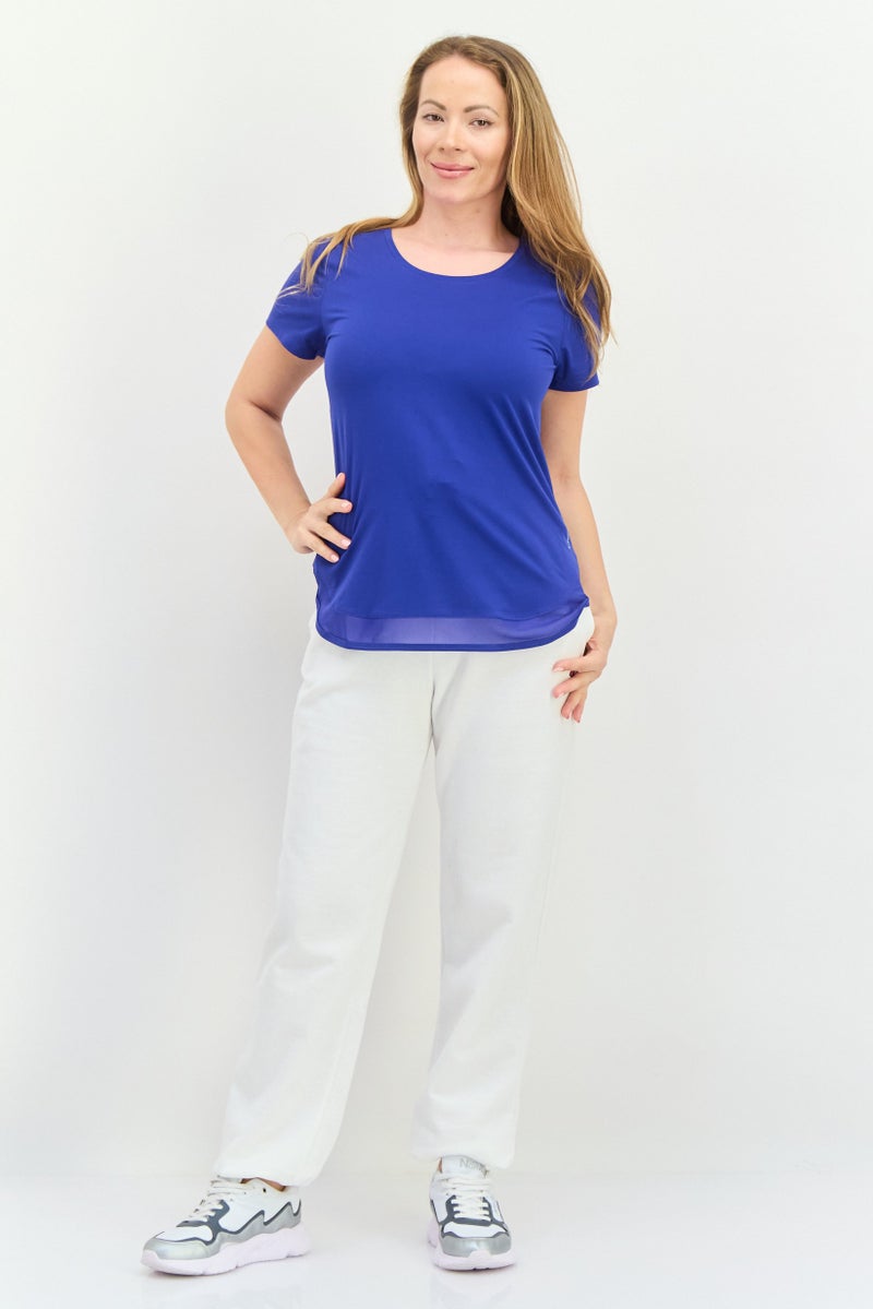 HEAD Women Sportswear Fit Short Sleeves Training Top, Dark Blue - Image 4