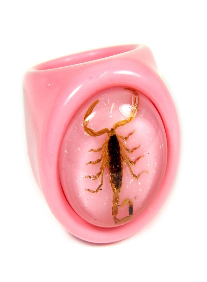 REALBUG Golden Scorpion Pink Ring Size 6 - Image 1