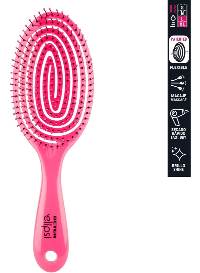 بيتر فرشاة شعر مرنة بيتر إليبسي كبيرة وردية اللون - Image 3