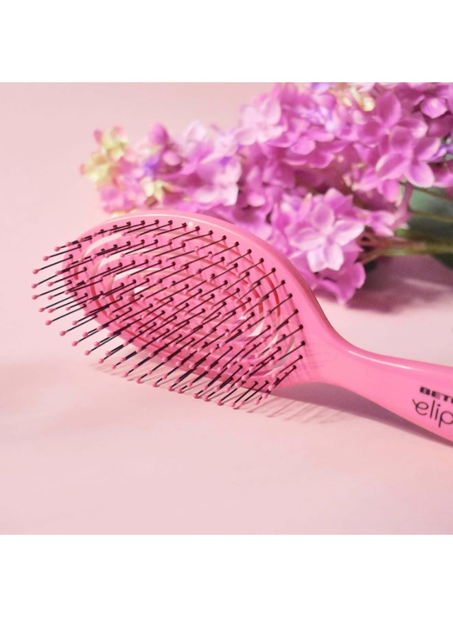 بيتر فرشاة شعر مرنة بيتر إليبسي كبيرة وردية اللون - Image 2