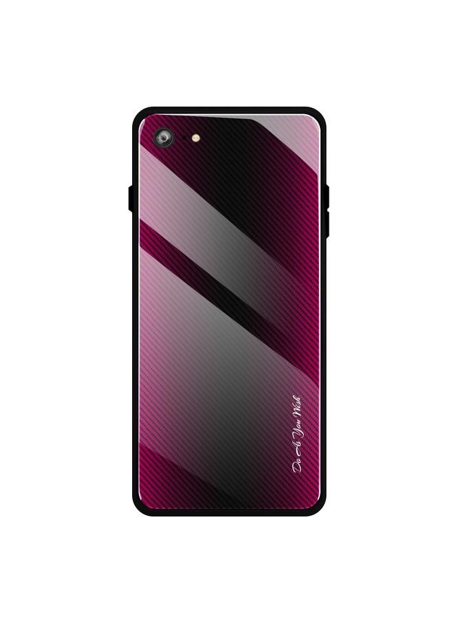 LC.IMEEKE Case For iPhone SE 2022 / SE 2020 / 8 / 7 Texture Gradient Glass Protective Case - Image 1