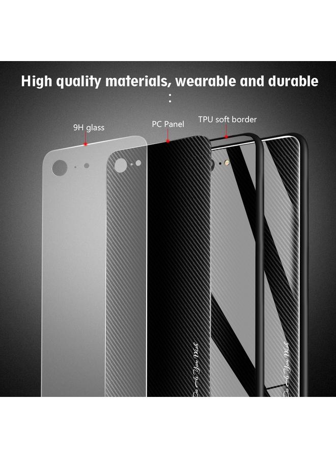LC.IMEEKE Case For iPhone SE 2022 / SE 2020 / 8 / 7 Texture Gradient Glass Protective Case - Image 5