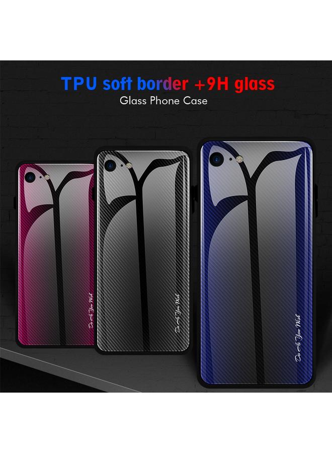 LC.IMEEKE Case For iPhone SE 2022 / SE 2020 / 8 / 7 Texture Gradient Glass Protective Case - Image 3