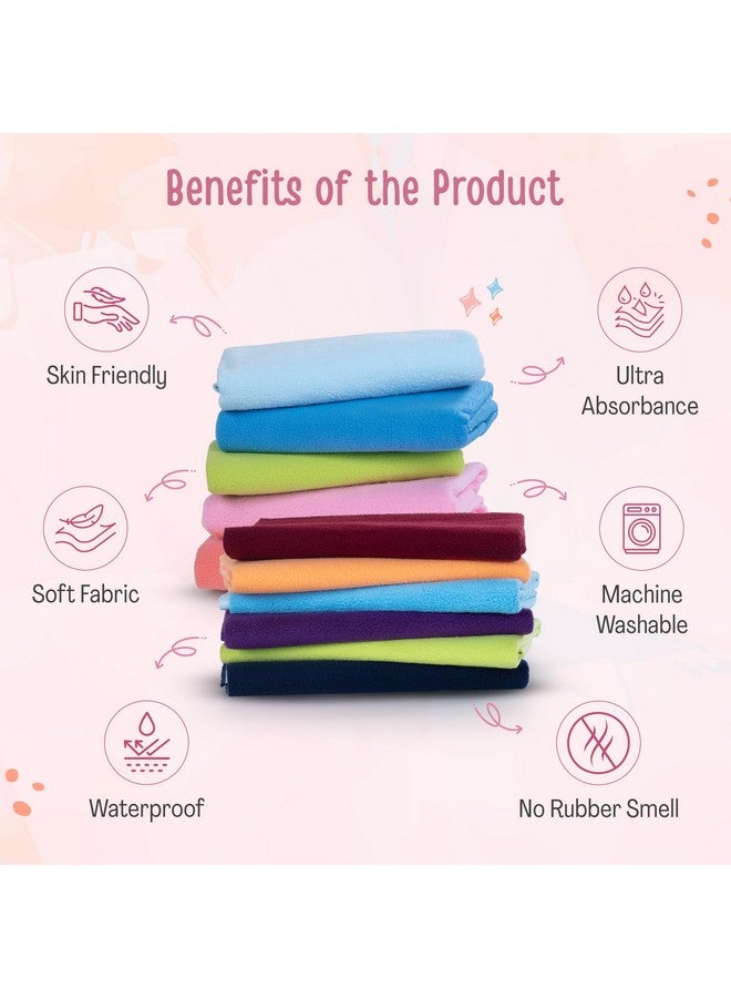 Luvlap LuvLap Instadry Anti-Piling Fleece Extra Absorbent Quick Dry Sheet for Baby, Baby Bed Protector, Waterproof Baby Sheet, Small Size 50x70cm, Pack of 1, Purple  - Image 2
