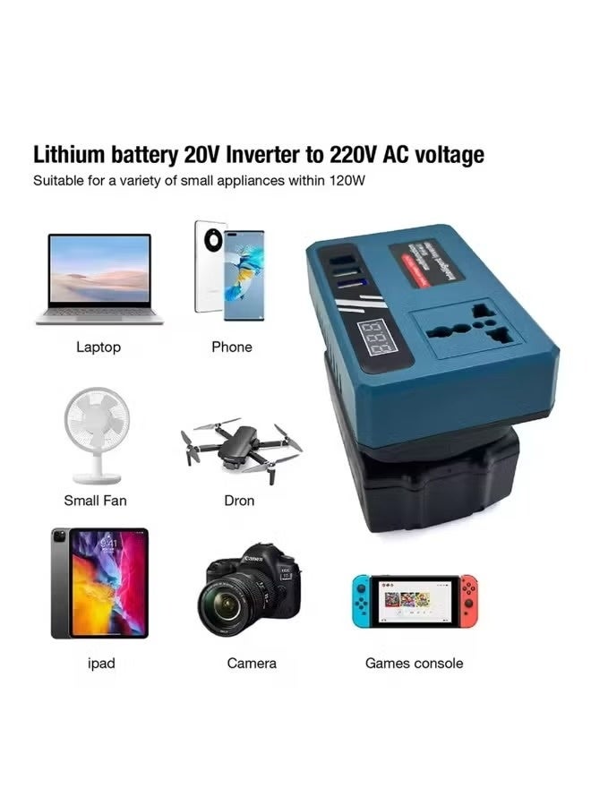 TOBI Multifunctional Intelligent Inverter Converter 21V to 110V/220V Power Adapter with Dual-Engine Intelligent Flash Charging, Advanced Protection System, Low Energy Consumption, High Compatibility and Anti-Electric Shock Design - Image 2
