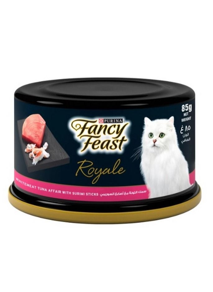 Purina Fancy Feast - Royale Whitemeat Tuna Affair With Surimi Sticks Cat Food 85g x 6 - Image 1