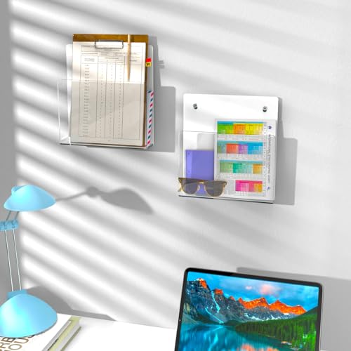 NiOffice 2-Pack Magnetic Acrylic File Holders with Clear View Panel for Notes, Recipes, Documents & More, Easy to Install & Space-Efficient for Refrigerators, Filing Cabinets & Metal Surfaces (Large) - Image 4