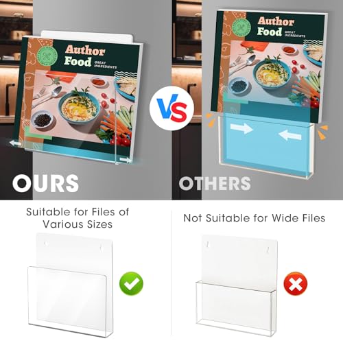 NiOffice 2-Pack Magnetic Acrylic File Holders with Clear View Panel for Notes, Recipes, Documents & More, Easy to Install & Space-Efficient for Refrigerators, Filing Cabinets & Metal Surfaces (Large) - Image 5