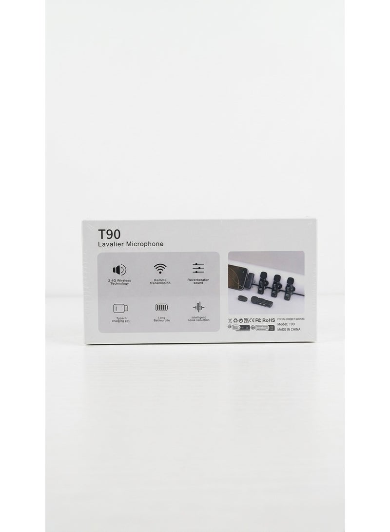 T90 4-in-1 Wireless Lavalier Microphone System with Noise Cancellation - Image 2