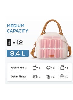 Y&D Stylish and Spacious Lunch Bag Set, Perfect for Work, School, Picnics, Travel - Includes Utensils Insulated Tote Bag, Beige  - Image 3