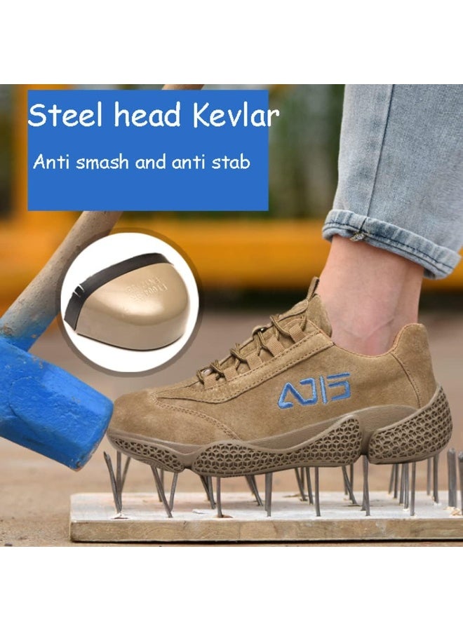 Labor Protection Shoes Men's Anti Smashing And Anti Piercing Casual Fashionable Safety Protection Shoes Leather Men's And Women's Anti-skid Work Shoes,steel Toe Cap Boots,Safety Shoes,3Colors(36-46EU) - Image 4