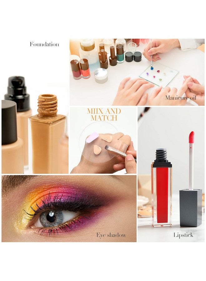 تشينكو لوحة خلط المكياج مكونة من قطعتين، صينية خلط المكياج المحمولة، صينية خلط كريم الأساس الأكريليكي، لوحة كريم أساس شفافة، لوحة مكياج ظلال العيون، طبق كريم أساس تجميلي لمزج المكياج - Image 5